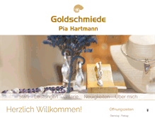 Tablet Screenshot of goldschmiede-hartmann.com